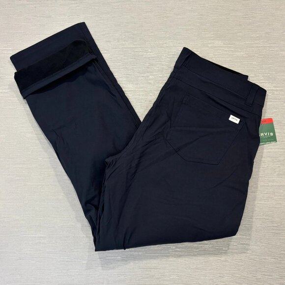 Orvis Fleece Lined Tech Pants Mens 34 x 32 Black Water Repellent Insulated - Picture 2 of 15
